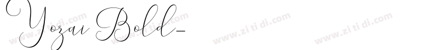 Yozai Bold字体转换